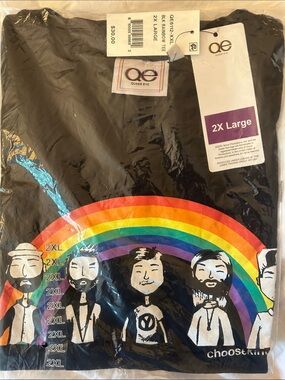 Queer Eye Rainbow Graphic Tee - Black - 2XL